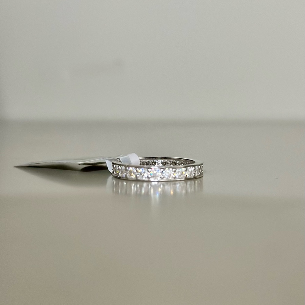 NWT MOISSANITE 925 SILVER 2.50CTW DIAMOND BAND RING